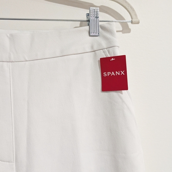 SPANX Slim Straight Pants In Classic White - Picture 3 of 8